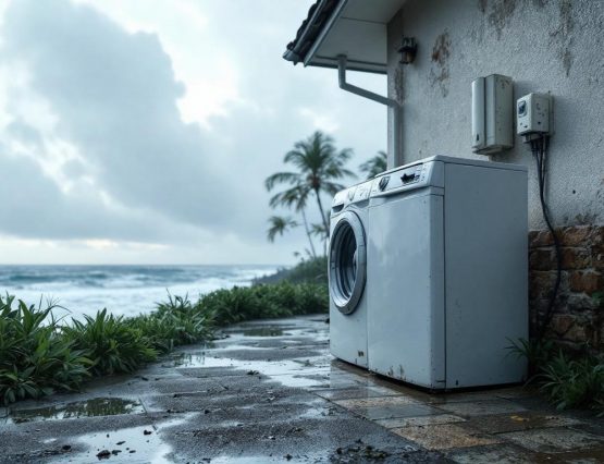 Impacto de tormentas costeras en electrodomésticos